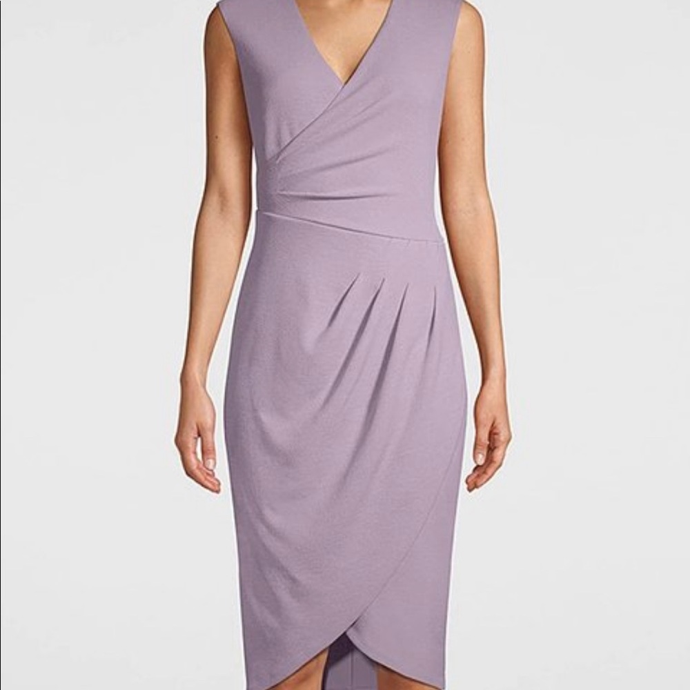 NWOT White House Black Market Purple Wrap Dress 4 - Picture 2 of 11